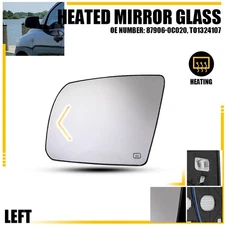 Left Driver Side Mirror Glass For 2007-2016 Tundra Sequoia Heated Signal
