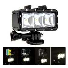 Underwater Waterproof Diving Spot Light LED Mount For GoPro Hero 5 4 3+ 3 u
