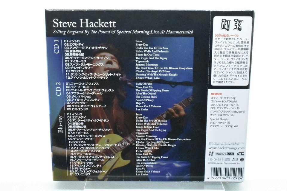 STEVE HACKETT-London Live 2019-IMPORT CD Blu-ray Digipak Japanese Obi Ltd/Ed - Image 2 of 2