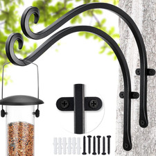 Outdoor Bird Feeder Hanger Hooks: 12-Inch 50Lbs Wall Hanging Plant Bracket Indoo
