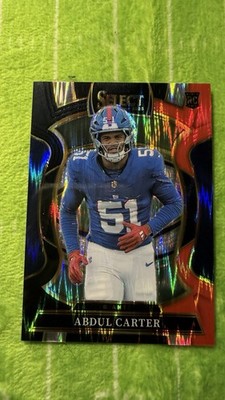 2025 Select Abdul Carter Rookie Concourse Red & Blue Prizm Shock - NY Giants