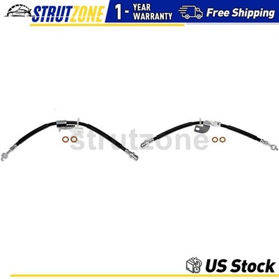 2 Front Brake Hydraulic Hose Line Fits Ford F-150 5.0L 3.5L 2.7L 3.0L 3.3L_