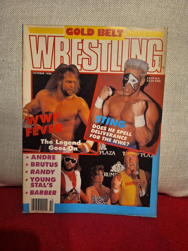 OCT 1988 GOLD BELT WRESTLING MAGAZINE STING MACHO MAN RANDY SAVAGE ANDRE