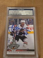 Jamal Mayers On Card Autograph PSA Authenticated Chicago Blackhawks 2013 UD