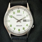 VINTAGE SEIKO AUTOMATIC 7009A JAPAN MENS WHITE COLOR DIAL WATCH a3043-U