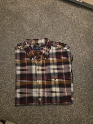 U.S. POLO MENS Woven Button Down Long Sleeve Shirt Med.