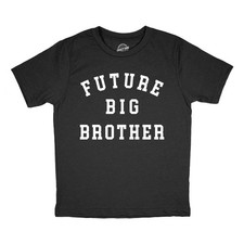 Youth Future Big Brother T Shirt Funny Sibling New Baby Joke Tee for Kids