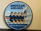 American Airlines Aviation Pinup Girls Vintage  Style Metal Sign