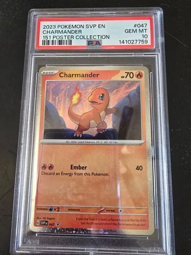 2023 Charmander Promo #047 151 Poster Collection SVP EN Pokémon PSA 10