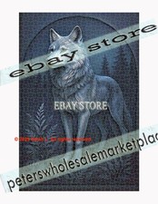 1000 piece jigsaw puzzle Moon Wolf Night Forest Style night forest