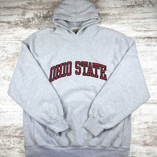 VTG Ohio State Buckeyes Hoodie Sweatshirt Mens XL OSU Y2K Embroidered
