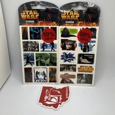 STAR WARS Sticker Sheet Lot of 2 2005 Lucas Film LTD Mello Smello