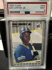 1989 Fleer Ken Griffey Jr. Mint ROOKIE CARD #548 Baseball RC Graded Mint PSA 9