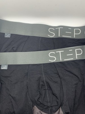 Step One x 2 Paar Herren Boxershorts Medium schwarz neu ohne Verpackung portofrei