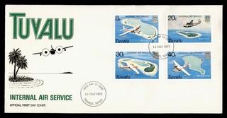 DR WHO 1979 TUVALU FDC AVIATION INTERNAL AIR SERVICE COMBO R55797