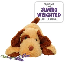 Jumbo - Dog - Microwavable & Weighted Plush Stuffed Animal - Heated Plushie f...