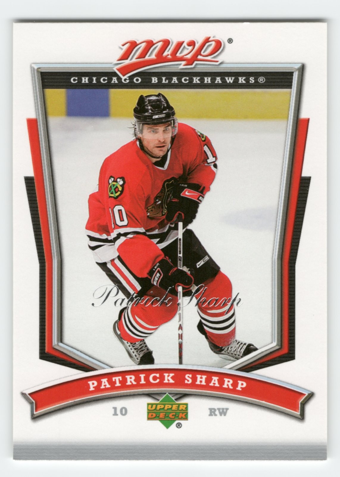 Hockey card | Patrick Sharp #13 | 2007-08 Upper Deck MVP