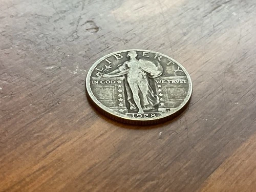 1928 Silver Standing Liberty Quarter (Silver value over $14.00)