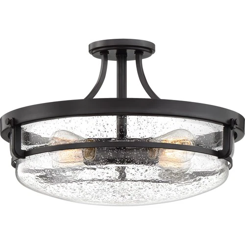 Quoizel QF3419 Bronze Outpost 4-Light 19"W Semi-Flush Ceiling Fixture - Picture 1 of 4