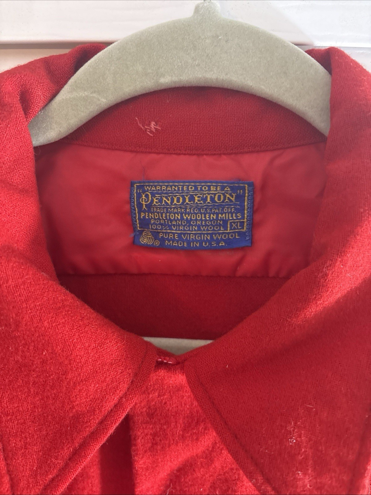 MEN'S PENDLETON 100% Virgin WOOL  loop button XL … - image 2