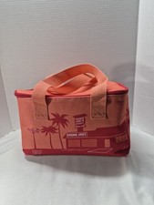 New Trader Joe's - Peach Pink Mini Insulated Tote Lunch Bags Nwot
