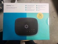 Ooma Telo Free Home Phone Service VoIP Phone - Black -  OPEN BOX