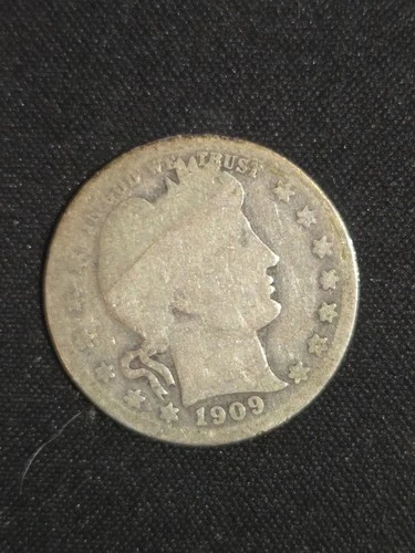1909-O Barber Silver Quarter Rare Key Date AG