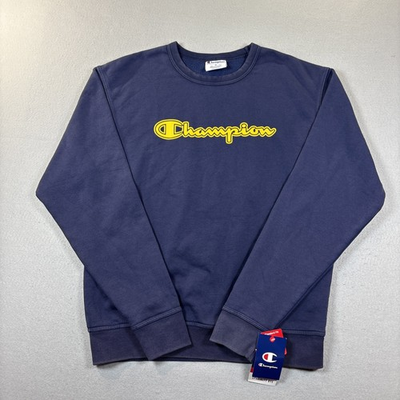 #ad NEW Champion Reverse Weave Pullover Sweatshirt Navy Blue Size M Medium $17.95