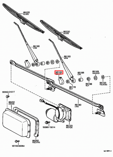 Genuine LandCruiser 45 40 Series FJ BJ Windscreen Wiper Dust End Cover Set of 2 - Picture 7 of 18