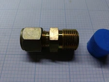 Parker CPI 6-6 FBZ-S Hydraulic Compression Adapter 3/8" OD Tube to Male 3/8 NPT