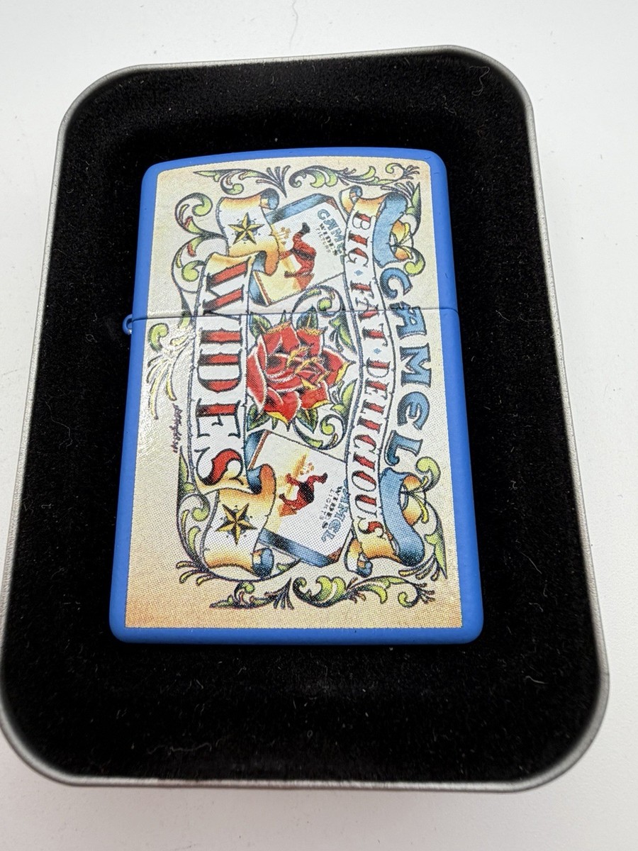 Vintage 2006 Camel Wides Light Blue Matte Zippo Lighter NEW RJ
