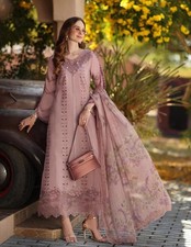 Noor Luxe Chikankari Lawn 💯 Original Unstitched EID Suit (STITCHING AVAILABLE)