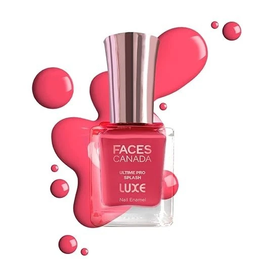 FACESCANADA Ultime Pro Splash Luxe Nail Enamel - Coral Reef (L24), 12ml | Glossy