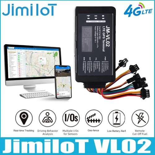 JIMIIOT VL02 4G GPS Tracker Car Real Time ACC Cut Oil SOS Alarm Vehicle Locator