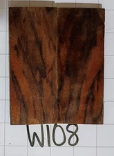 W108 Stabilized Spalted Black Walnut Stump Cut Knife/Axe/Gun Scale 2x5x3/8