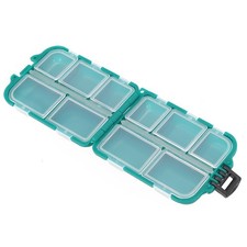 Fishing Storage Box Container Tackle Hobbies Compartments 9.9 6.5 3cm Waterproof