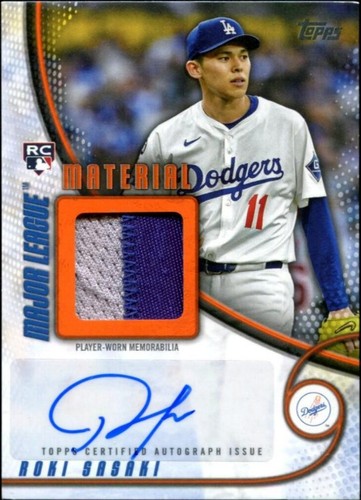 2025 Roki Sasaki Rookie Auto Topps Baseball Stars Blue /150 #BSA2 