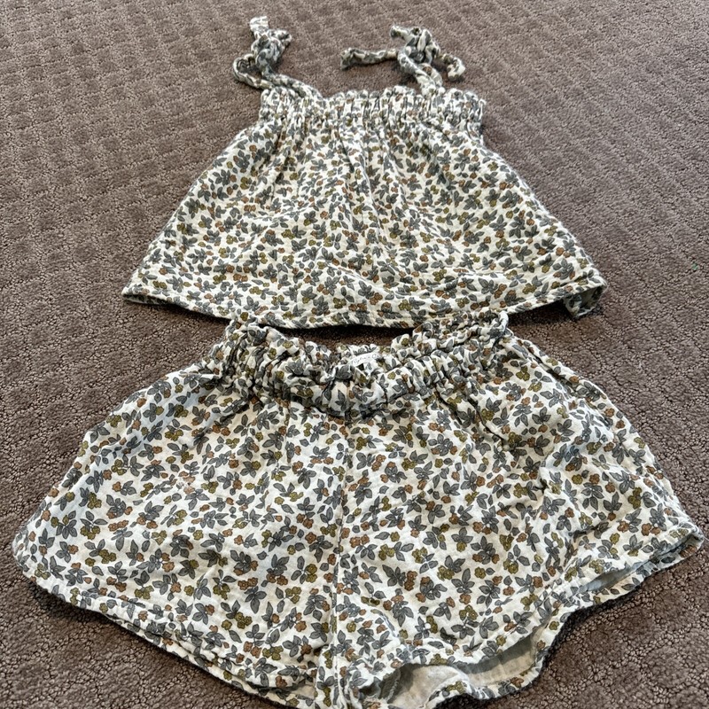 Rylee And Cru Girls Floral Tank And Short Set 6-7yr