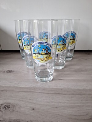 6x Augustiner Gläser Willibecher Alkoholfrei Hell 0,5 Bier  Willybecher 