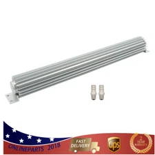 24" Dual Pass Aluminum Finned Transmission Oil Cooler Universal  Sliver