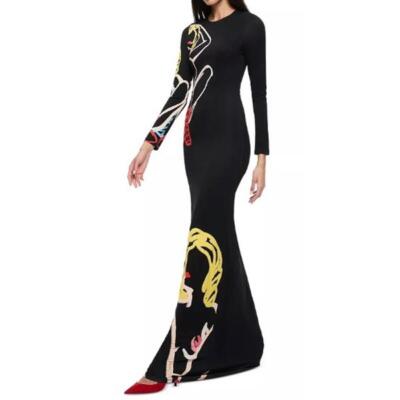 Alice and Olivia Delora Open Back Maxi Dress in sizes 0, 2, 4, 6