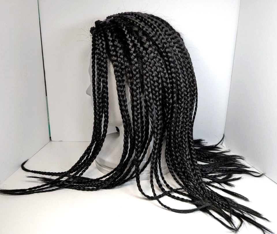 Парик 20» коробка косы черный 90-х Хэллоуин костюм для взрослых ретро косплей фиолетовый спрей - Изображение 2 из 4