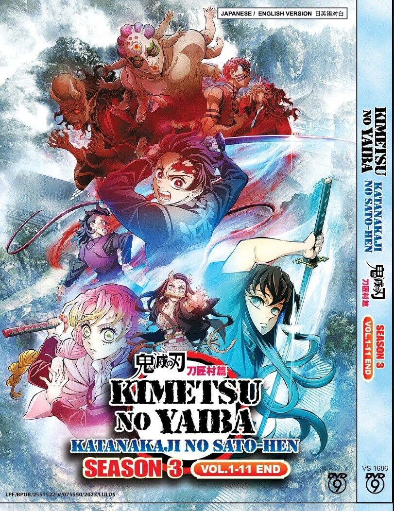 Demon Slayer: Kimetsu no Yaiba (Season 1-3 + 2 Movie + MV) ~ English Dubbed  ~DVD