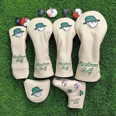 Neu Malbon Golfschläger Abdeckung Driver Fairway Holz Hybrid UT Putter Mallet Headcover