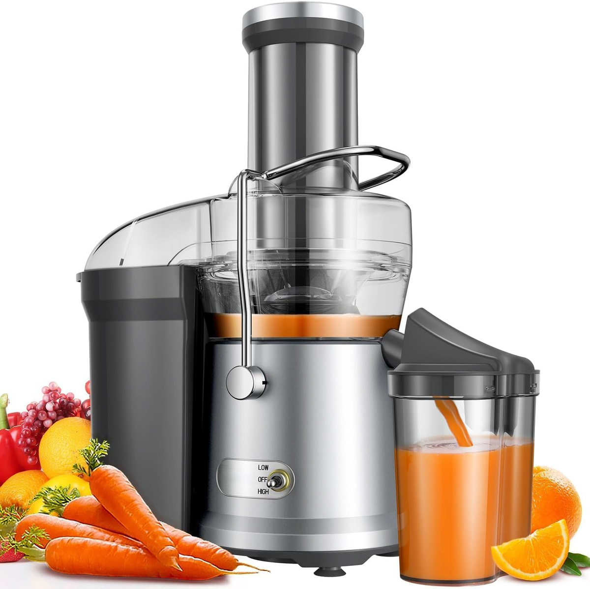 GDOR 1200W Juicer Machines 2L Juicers Whole Fruit and Vegetable