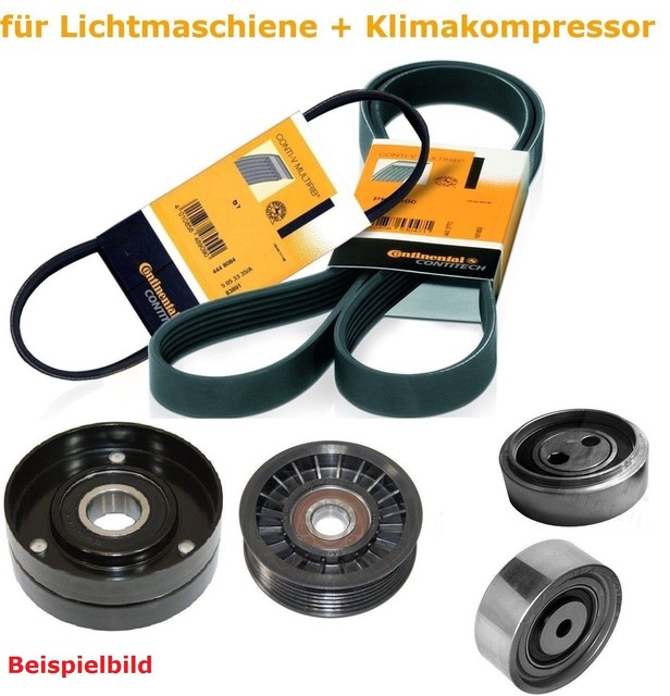 VRibbed Belts Set + Tension Pulley Pulley Audi A4 A6 Allroad 2.5 Tdi