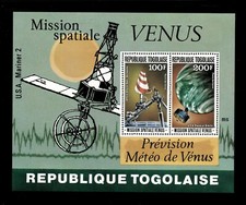 Togo 1978 - Venus Weather Forecast - Souvenir Stamps Sheet - Scott #C345A - MNH