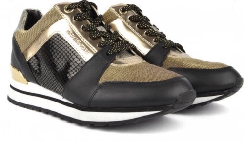 michael kors gold and black sneakers