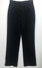 FDJ French Dressing Womens Velvet Veloure Pants SZ 10 Black Y2K 