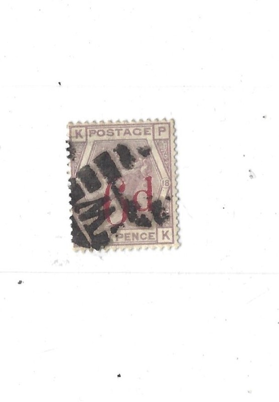 GREAT BRITAIN-VICTORIA-ISSUE OF 1883-#95-OVERPRINT-F-VF-NICE OVPT